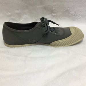 Prada Sports Gray Canvas Cap-Toe Sneakers US Sz 9